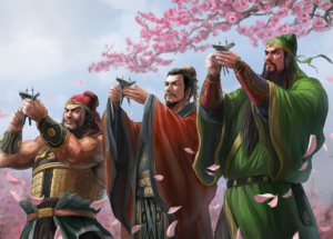Zhang Fei, Liu Bei e Guan Gong